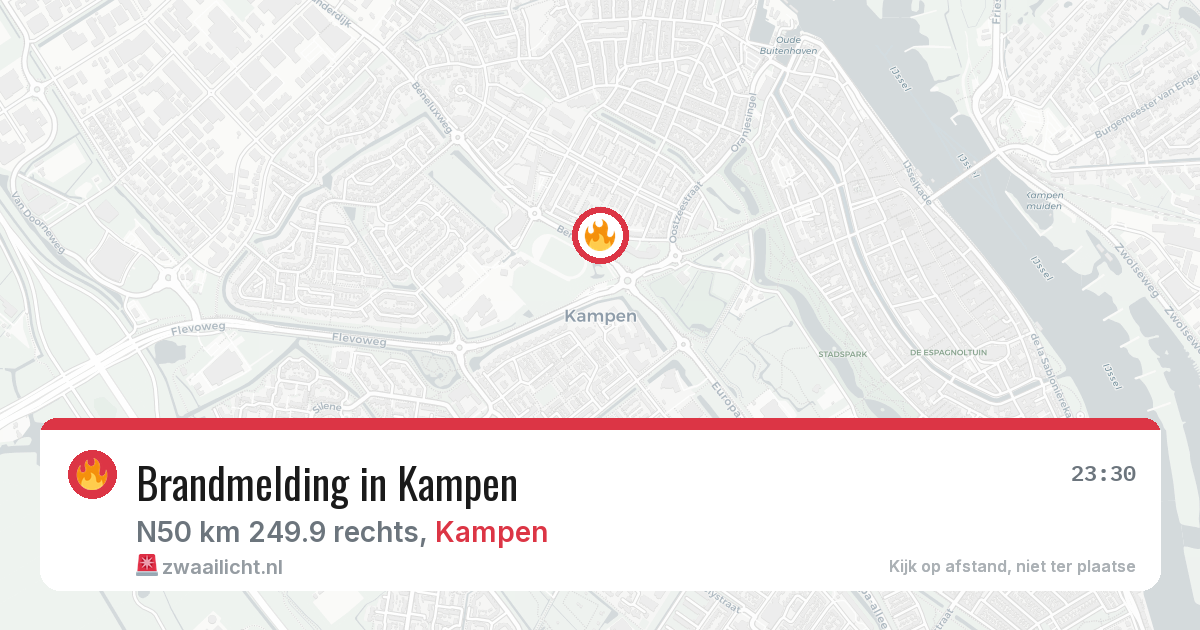 Brandmelding in Kampen — 19 jun 2026