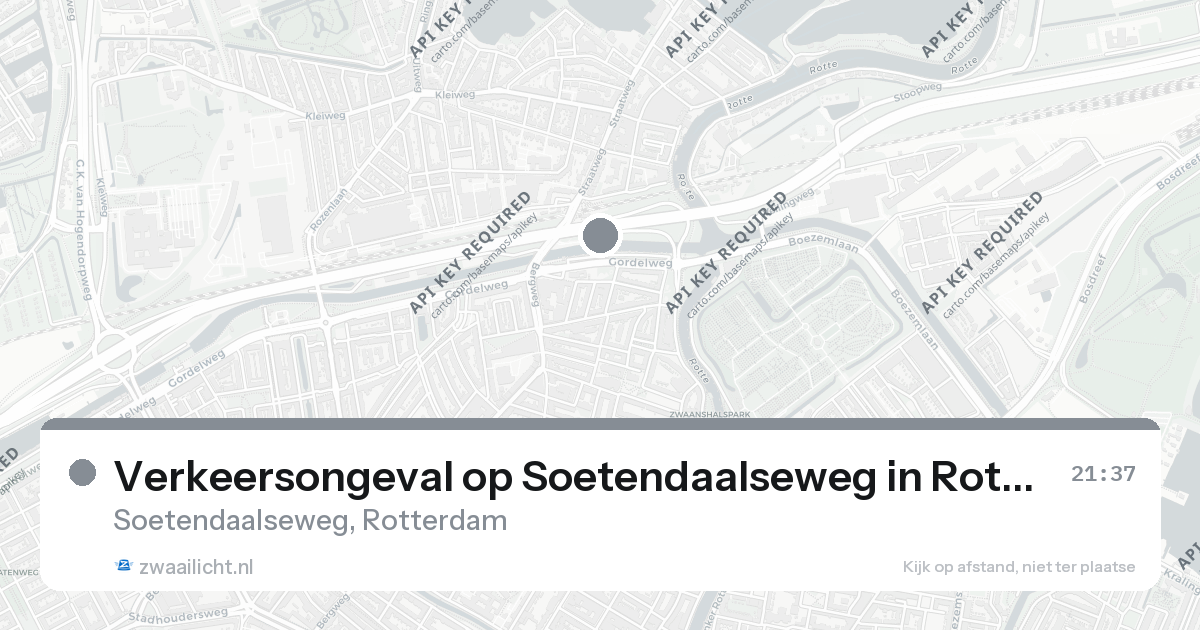 Verkeersongeval op Soetendaalseweg in Rotterdam — 31 jan 2026