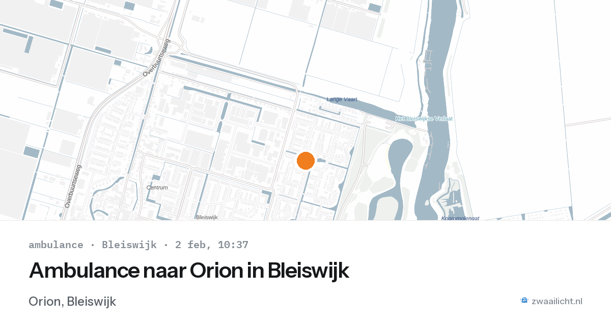 Ambulance naar Orion in Bleiswijk — 2 feb 2026
