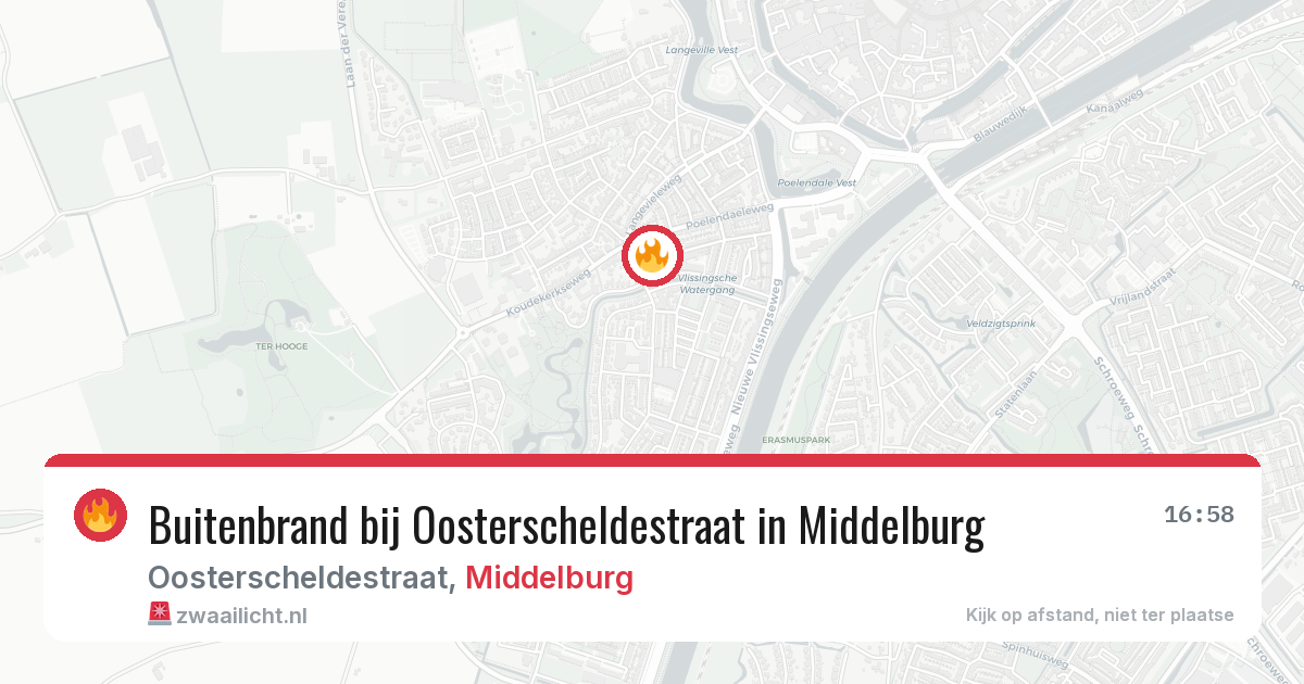 Buitenbrand bij Oosterscheldestraat in Middelburg — 7 jul 2026