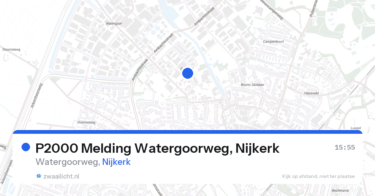 P2000 Melding Watergoorweg, Nijkerk — 17 apr 2026