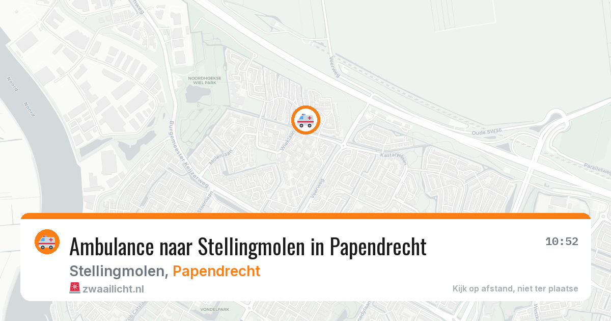 Ambulance naar Stellingmolen in Papendrecht — 17 mrt 2026
