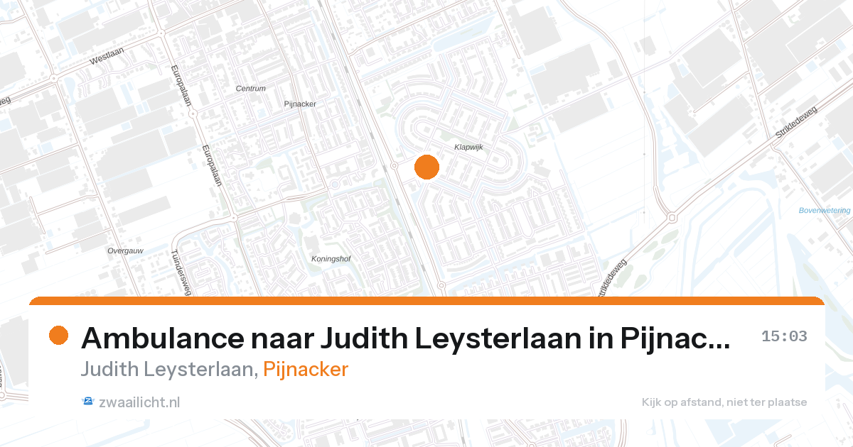 Ambulance naar Judith Leysterlaan in Pijnacker — 7 jul 2026