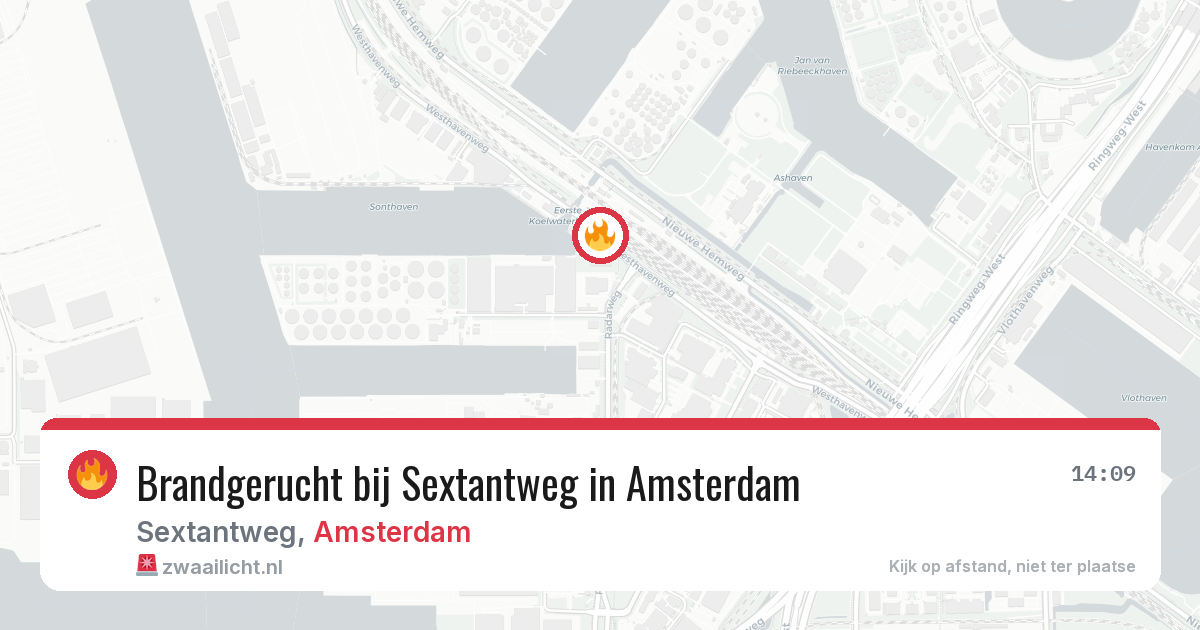Brandgerucht bij Sextantweg in Amsterdam — 12 mei 2026