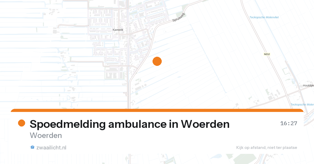 Spoedmelding ambulance in Woerden — 27 aug 2026