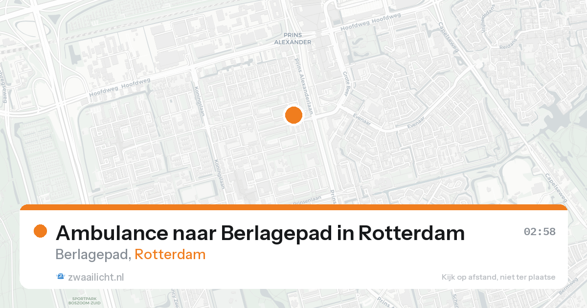 Ambulance naar Berlagepad in Rotterdam — 22 aug 2026