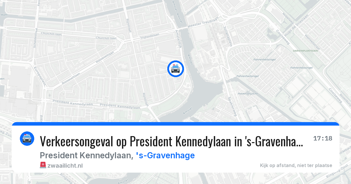 Verkeersongeval op President Kennedylaan in 's-Gravenhage — 8 apr 2026