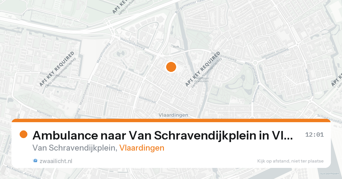 Ambulance naar Van Schravendijkplein in Vlaardingen — 26 aug 2026