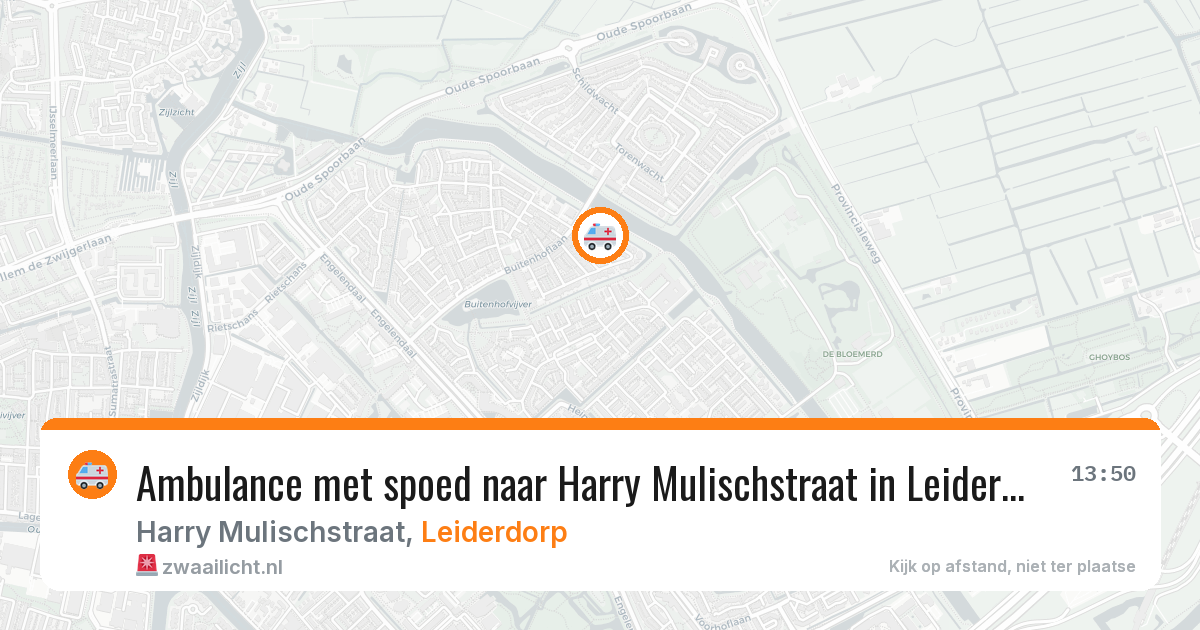 Ambulance met spoed naar Harry Mulischstraat in Leiderdorp — 1 aug 2026