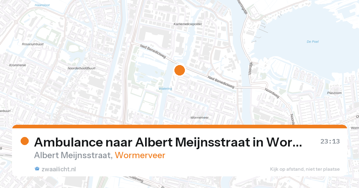Ambulance naar Albert Meijnsstraat in Wormerveer — 29 jun 2026