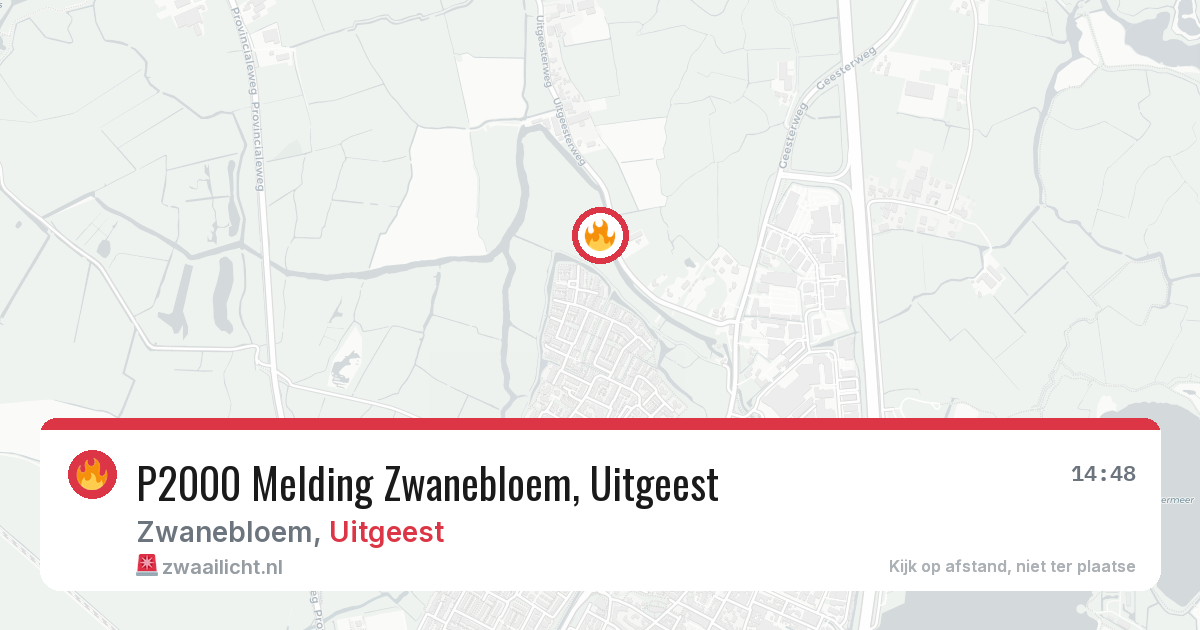 P2000 Melding Zwanebloem, Uitgeest — 18 mei 2026