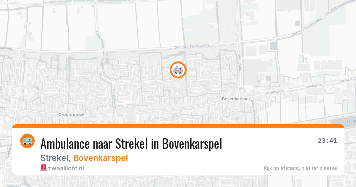 Ambulance naar Strekel in Bovenkarspel — 9 aug 2026