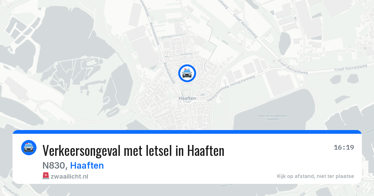 Verkeersongeval met letsel in Haaften — 9 jun 2026