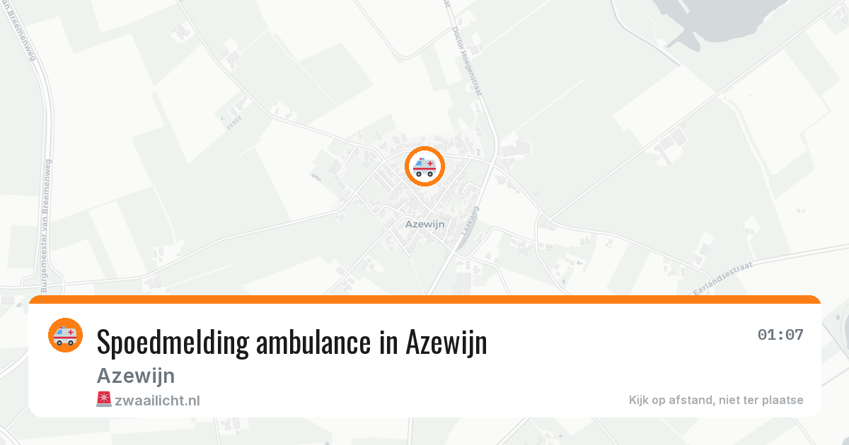 Spoedmelding ambulance in Azewijn — 6 mei 2026
