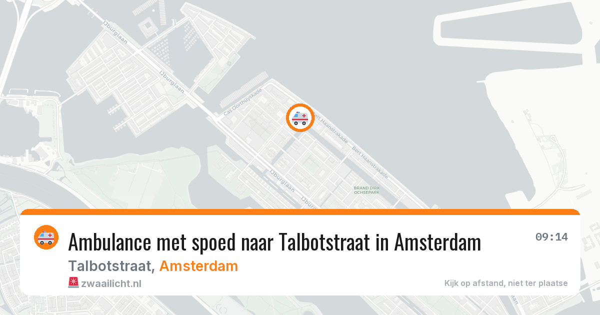Ambulance met spoed naar Talbotstraat in Amsterdam — 23 mei 2026