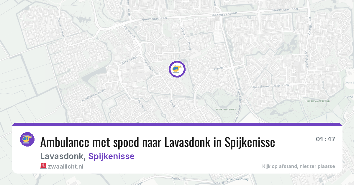 Ambulance met spoed naar Lavasdonk in Spijkenisse — 2 aug 2026