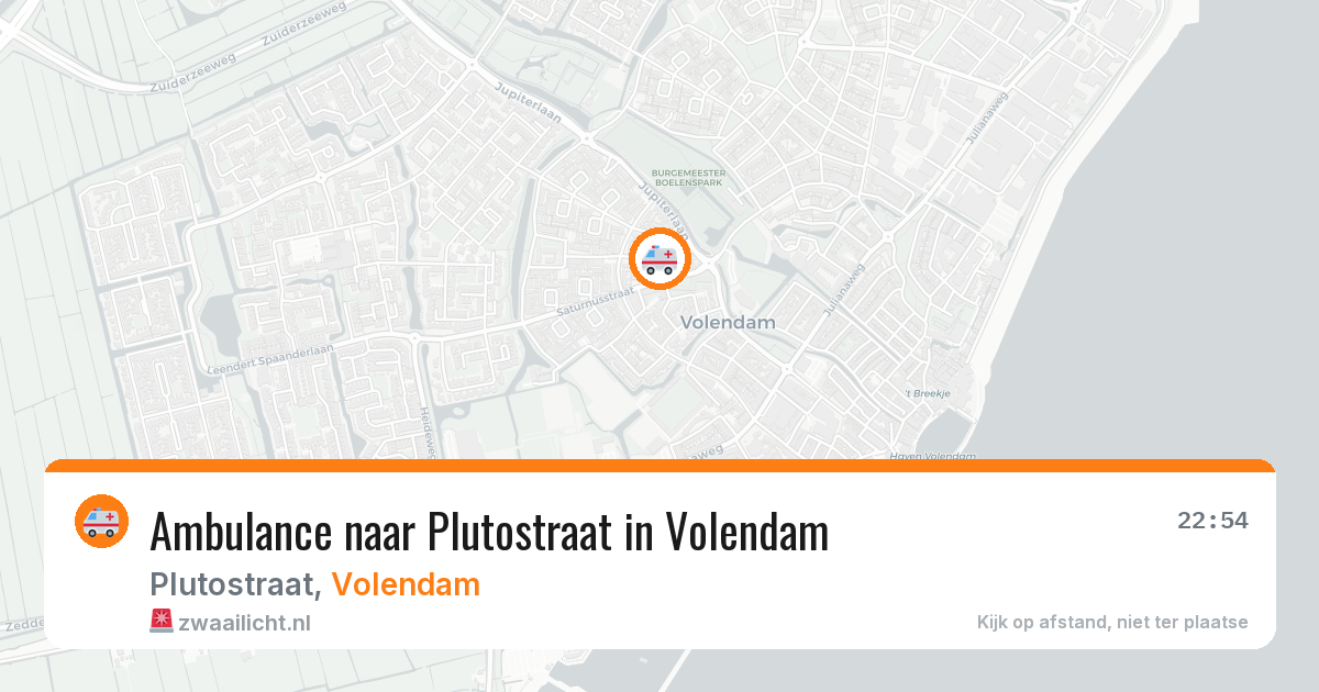 Ambulance naar Plutostraat in Volendam — 24 mrt 2026