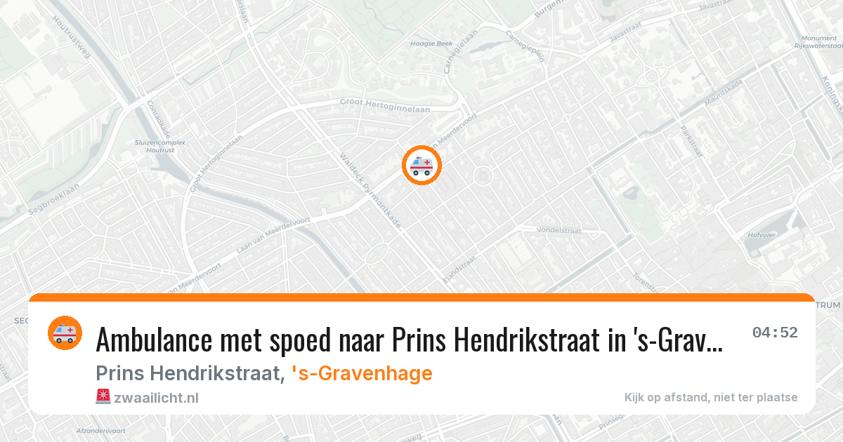 Ambulance met spoed naar Prins Hendrikstraat in 's-Gravenhage — 29 jan 2026