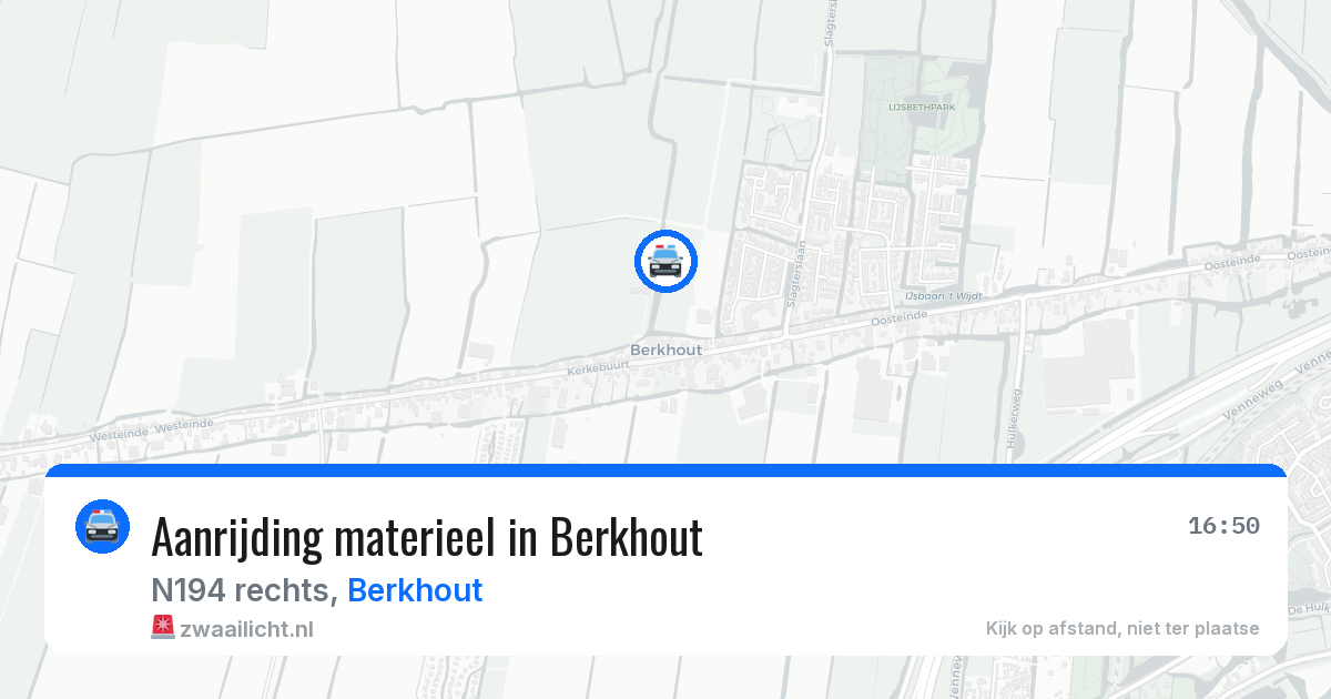 Aanrijding materieel in Berkhout — 28 jun 2026