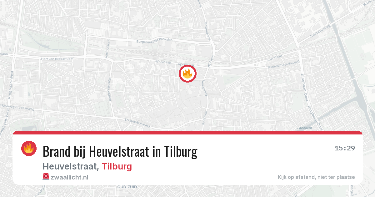 Brand bij Heuvelstraat in Tilburg — 27 jun 2026
