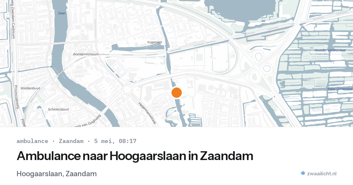 Ambulance naar Hoogaarslaan in Zaandam — 5 mei 2026
