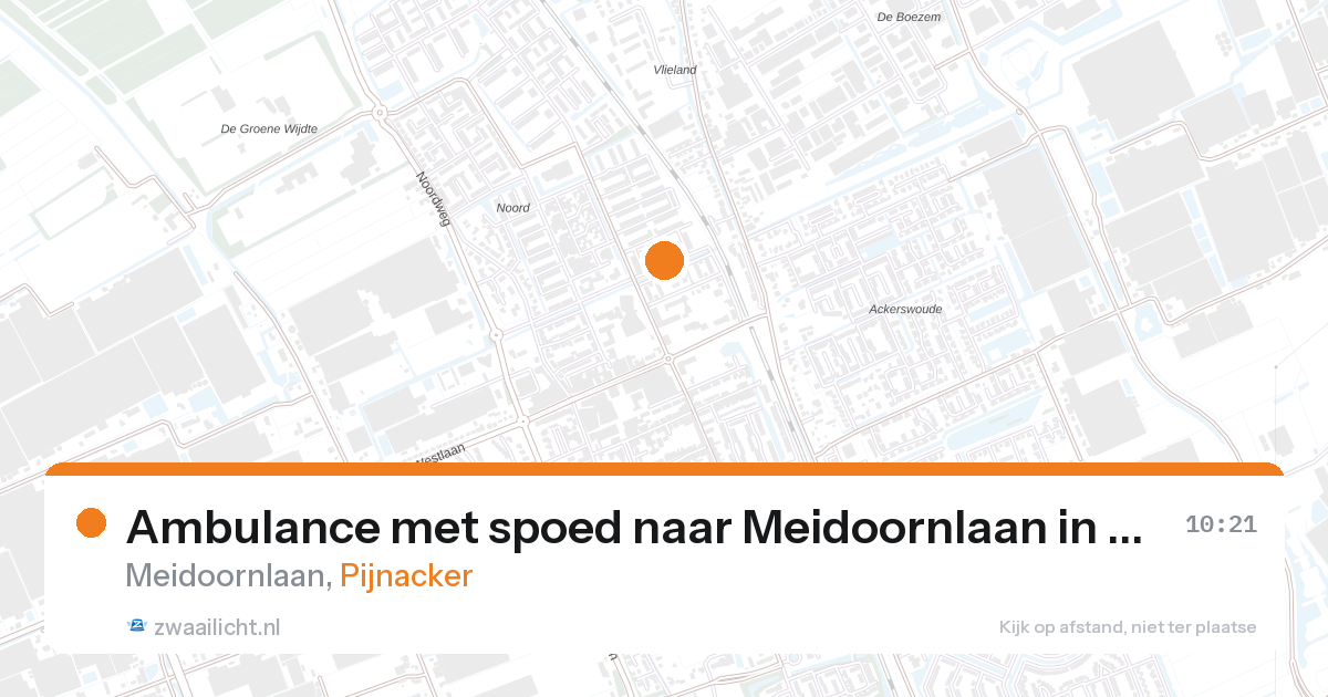 Ambulance met spoed naar Meidoornlaan in Pijnacker — 19 feb 2026