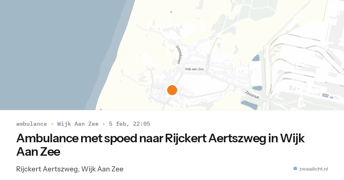 Ambulance met spoed naar Rijckert Aertszweg in Wijk Aan Zee — 5 feb 2026
