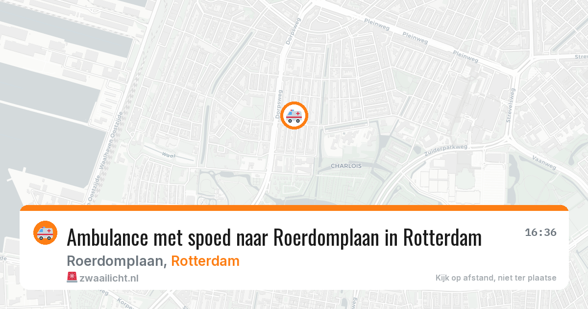 Ambulance met spoed naar Roerdomplaan in Rotterdam — 13 apr 2026