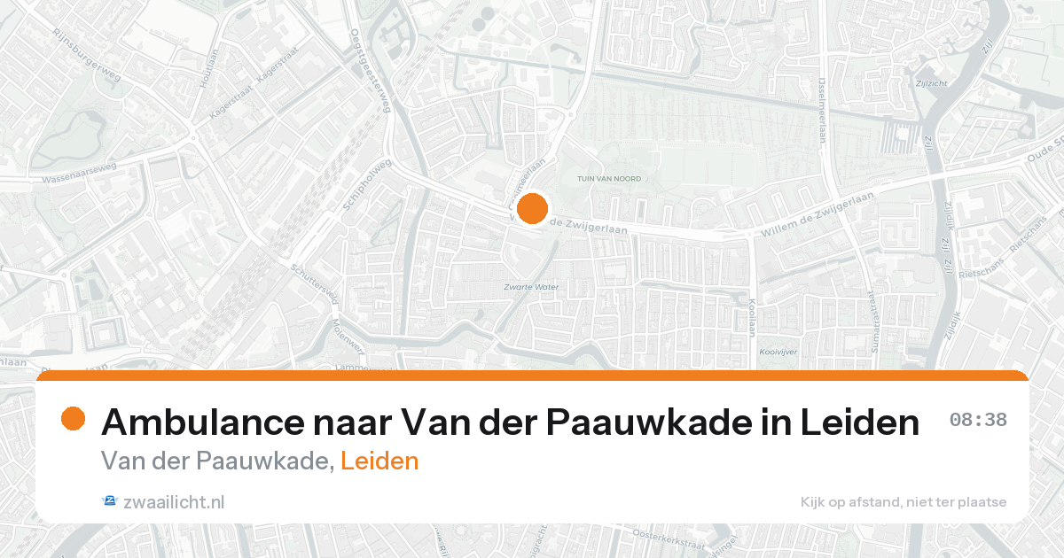 Ambulance naar Van der Paauwkade in Leiden — 20 aug 2026