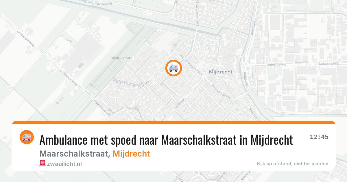 Ambulance met spoed naar Maarschalkstraat in Mijdrecht — 5 jun 2026