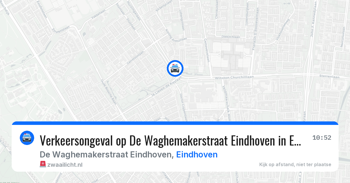 Verkeersongeval op De Waghemakerstraat Eindhoven in Eindhoven — 22 apr 2026