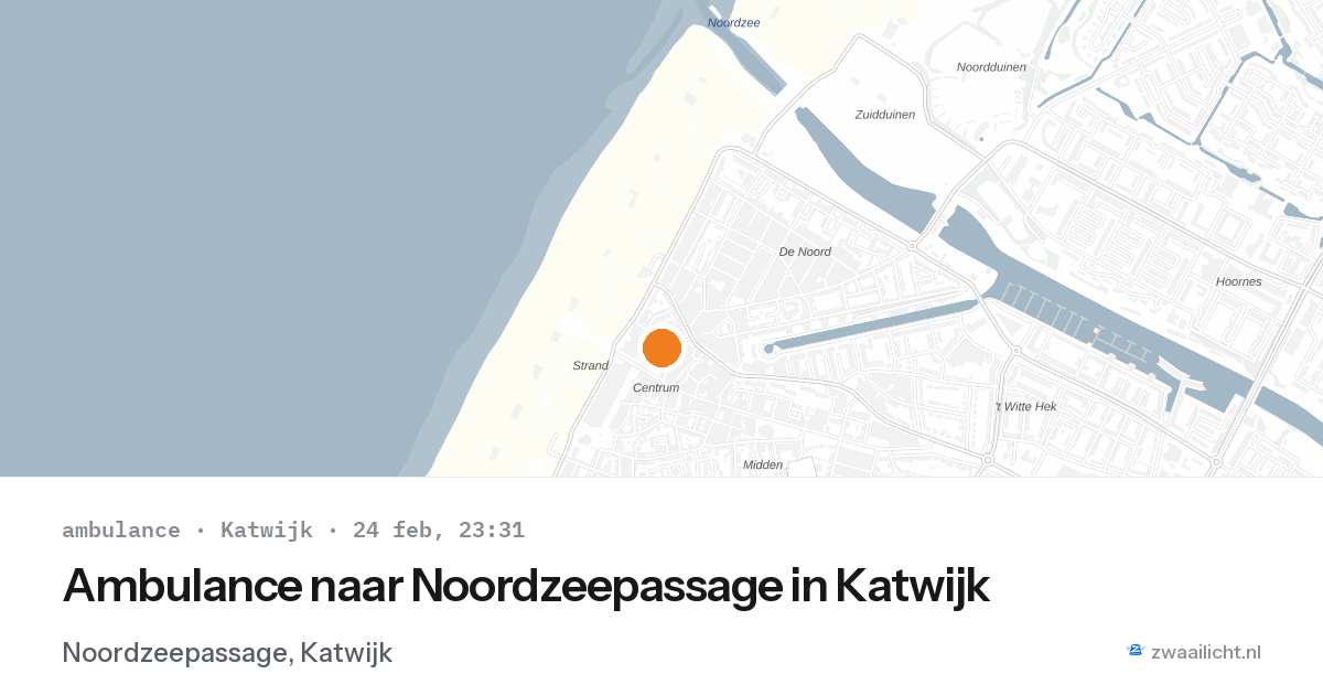 Ambulance naar Noordzeepassage in Katwijk — 24 feb 2026