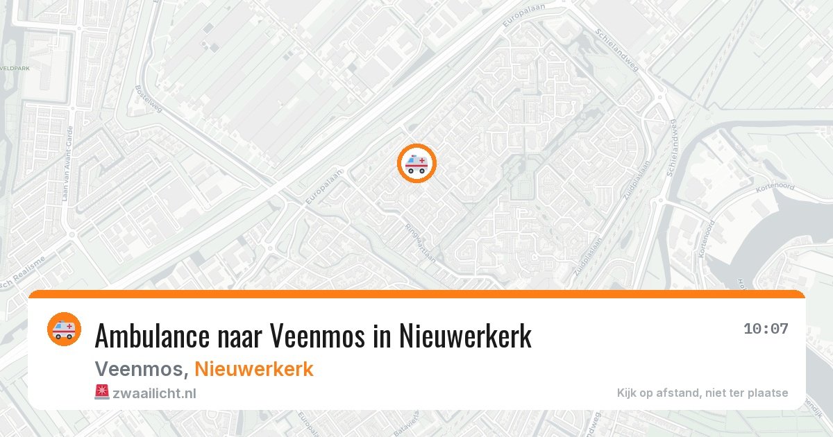 Ambulance naar Veenmos in Nieuwerkerk — 17 mei 2026