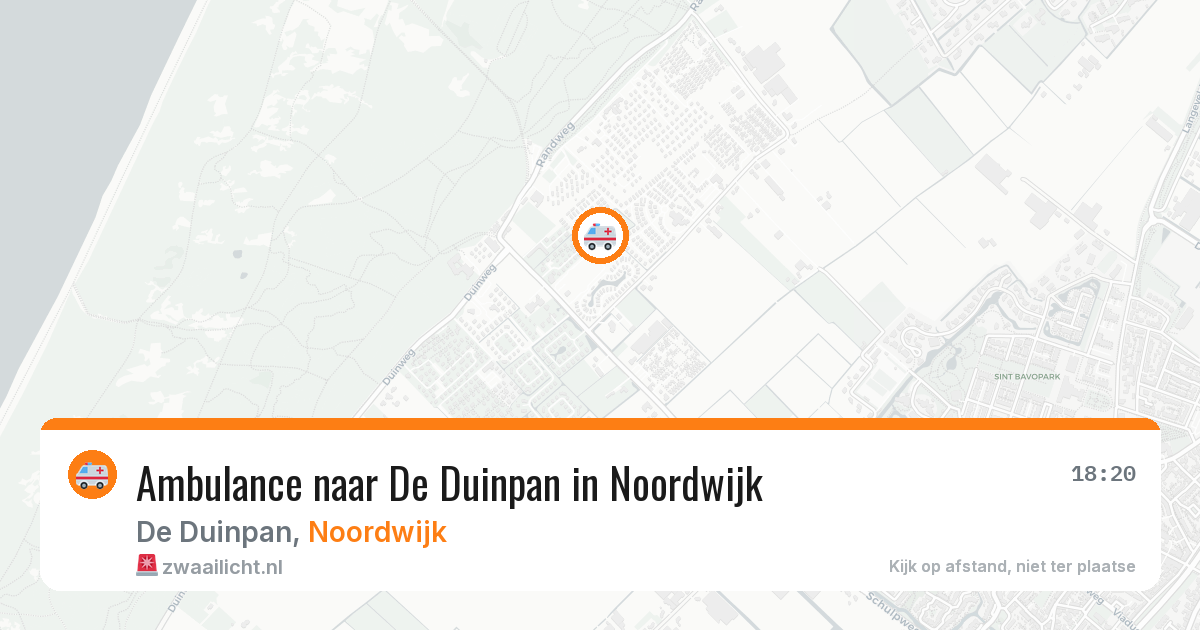 Ambulance naar De Duinpan in Noordwijk — 9 jun 2026