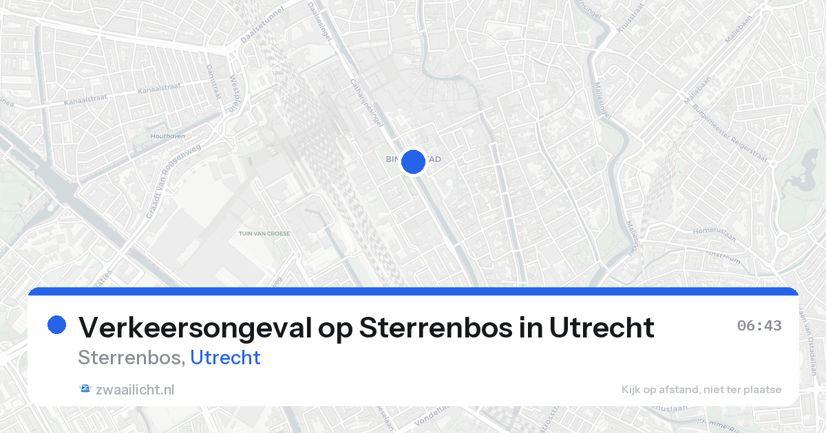 Verkeersongeval op Sterrenbos in Utrecht — 18 aug 2026