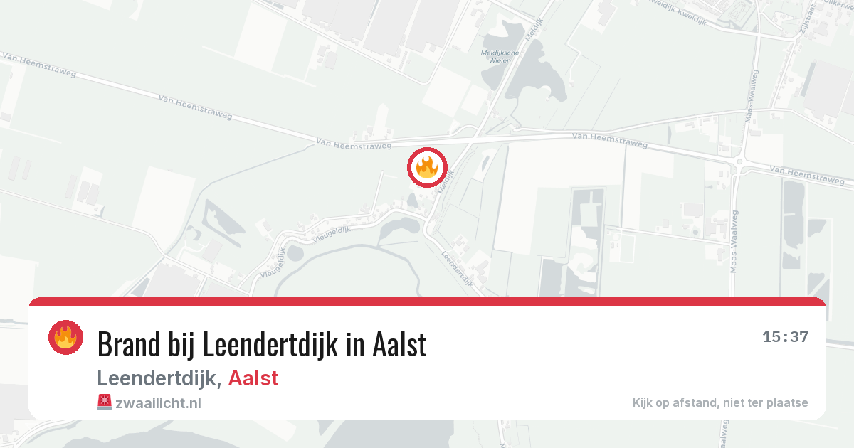 Brand bij Leendertdijk in Aalst — 18 jul 2026