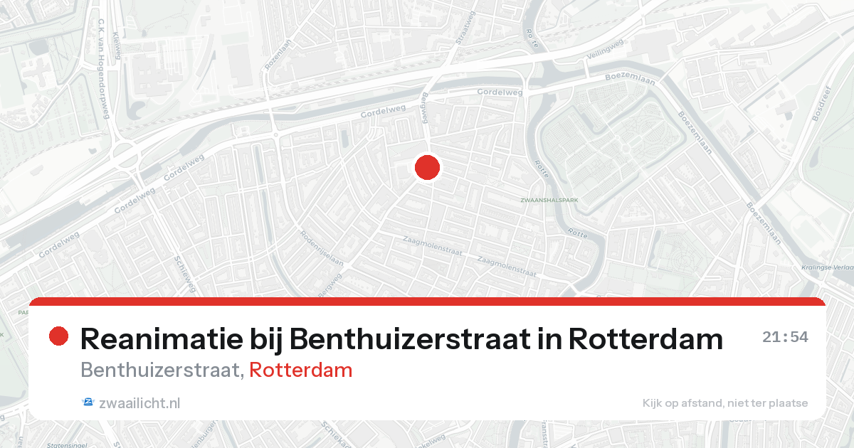 Reanimatie bij Benthuizerstraat in Rotterdam — 24 aug 2026