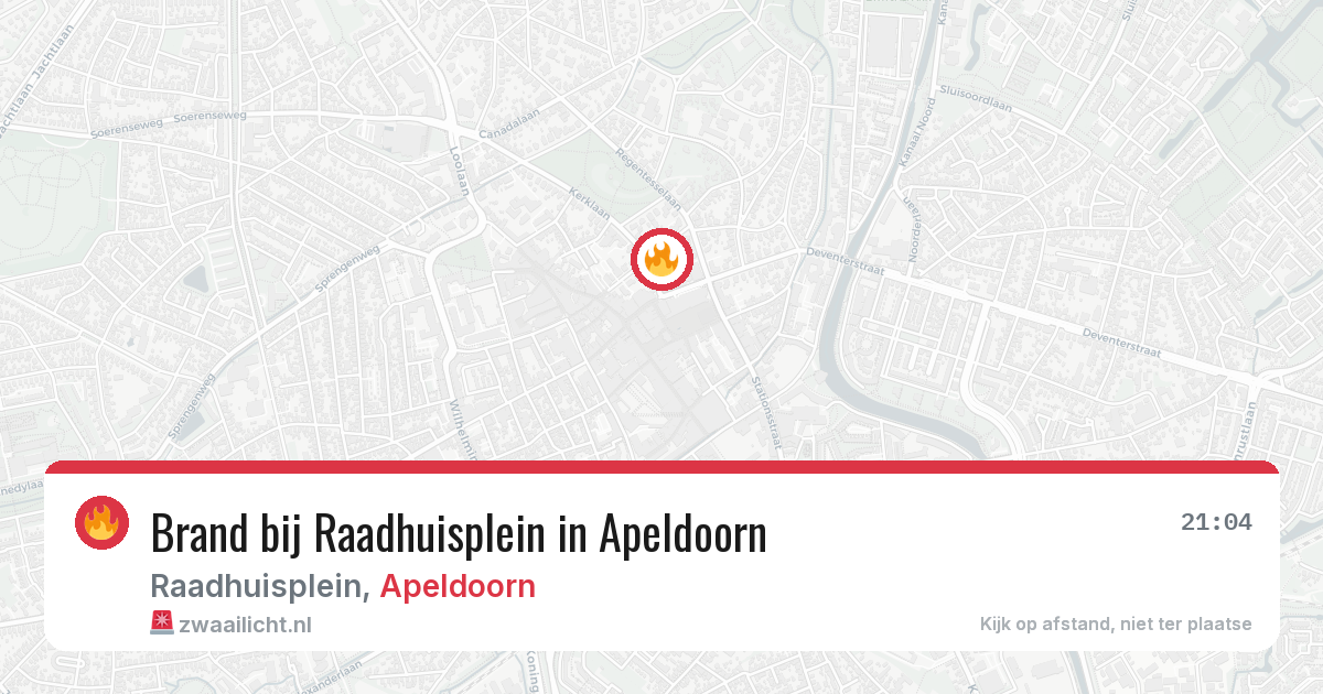 Brand bij Raadhuisplein in Apeldoorn — 17 jul 2026