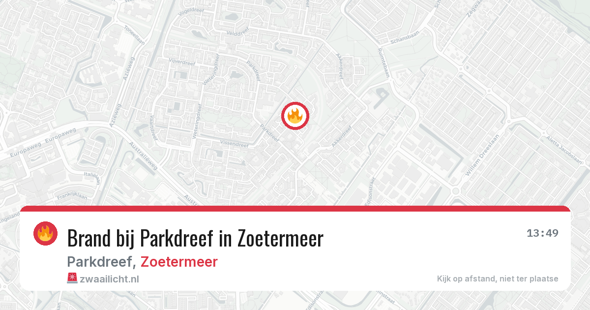 Brand bij Parkdreef in Zoetermeer — 8 jun 2026