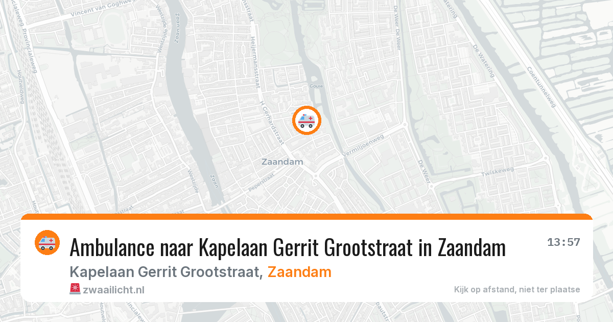 Ambulance naar Kapelaan Gerrit Grootstraat in Zaandam — 25 jul 2026
