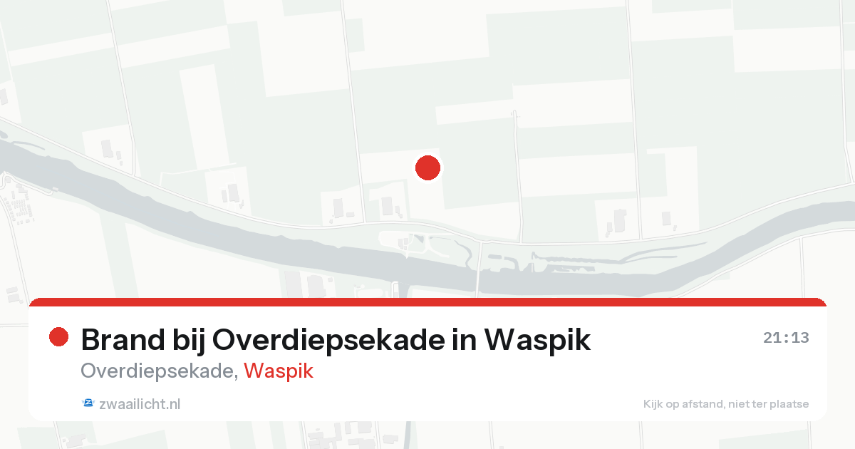 Brand bij Overdiepsekade in Waspik — 16 aug 2026