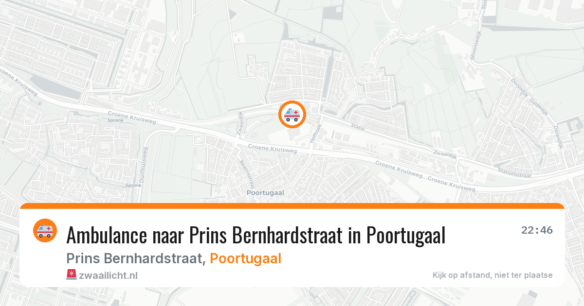 Ambulance naar Prins Bernhardstraat in Poortugaal — 14 mei 2026