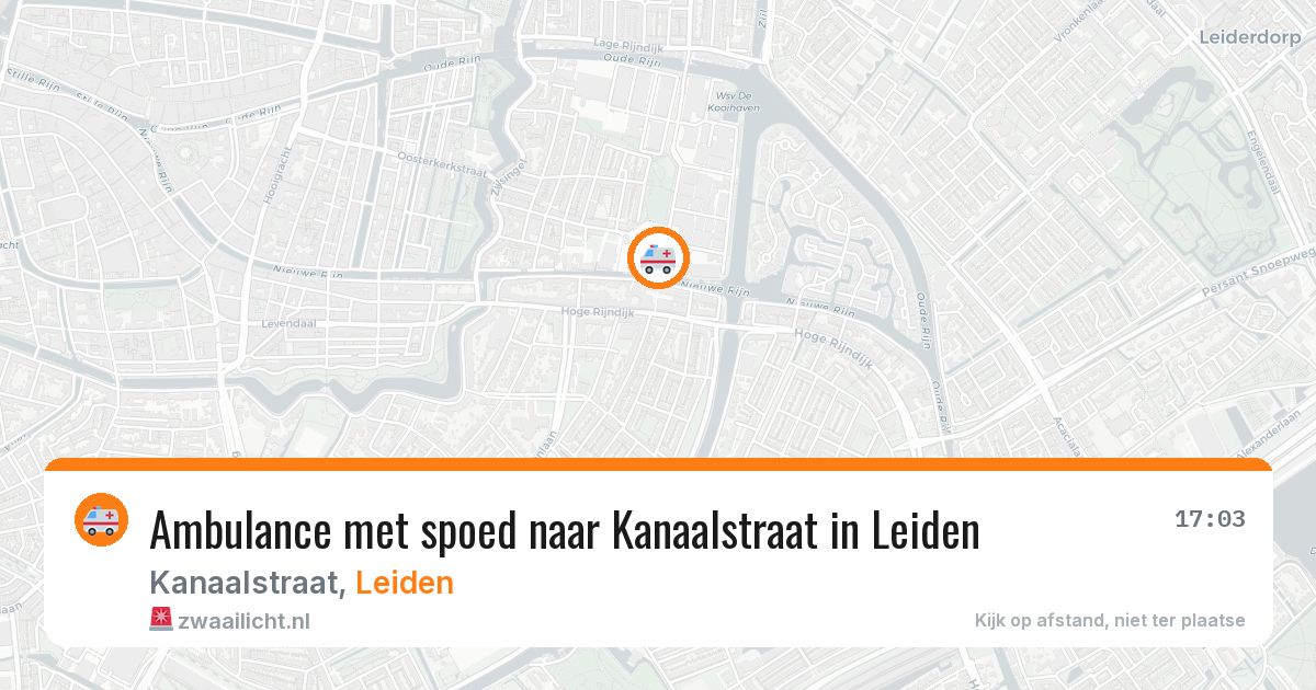 Ambulance met spoed naar Kanaalstraat in Leiden — 23 jan 2026