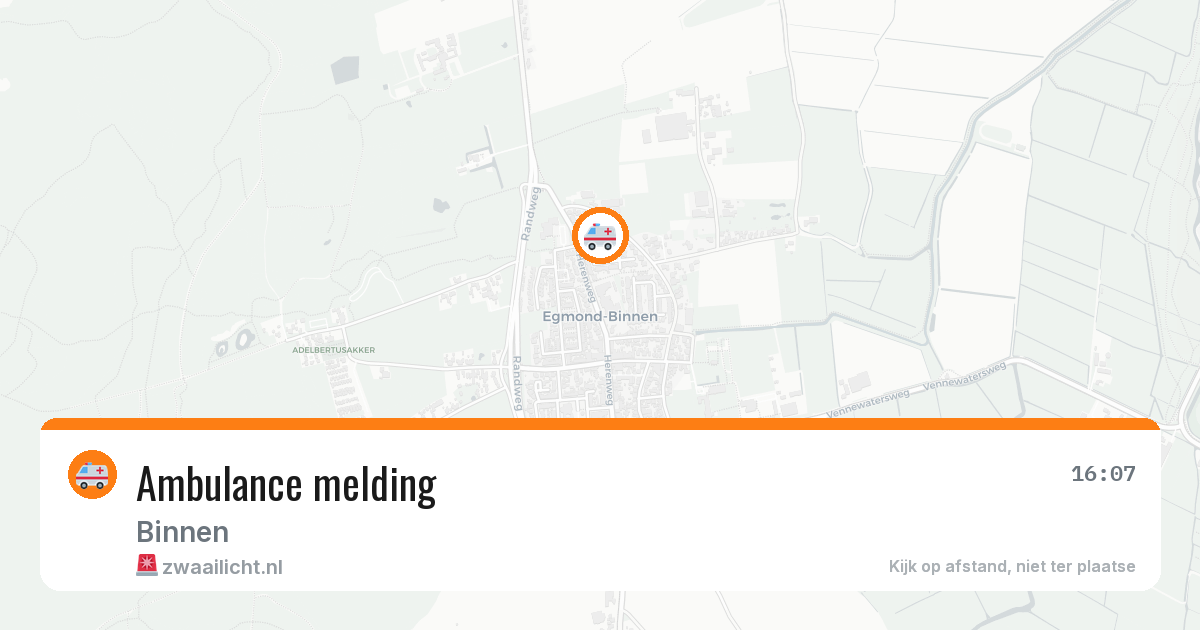 Ambulance melding — 5 jul 2026