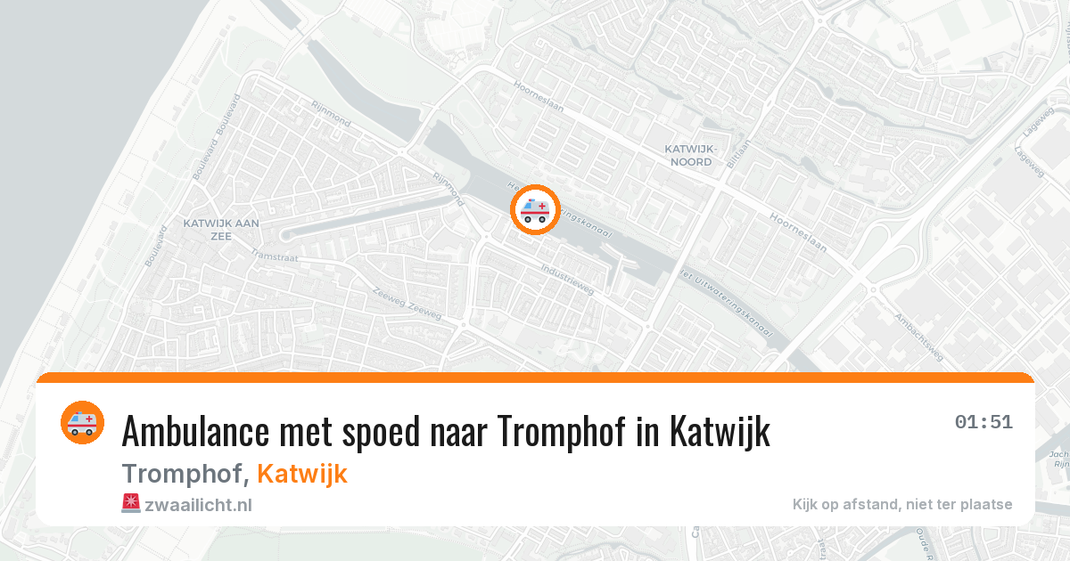 Ambulance met spoed naar Tromphof in Katwijk — 26 jun 2026