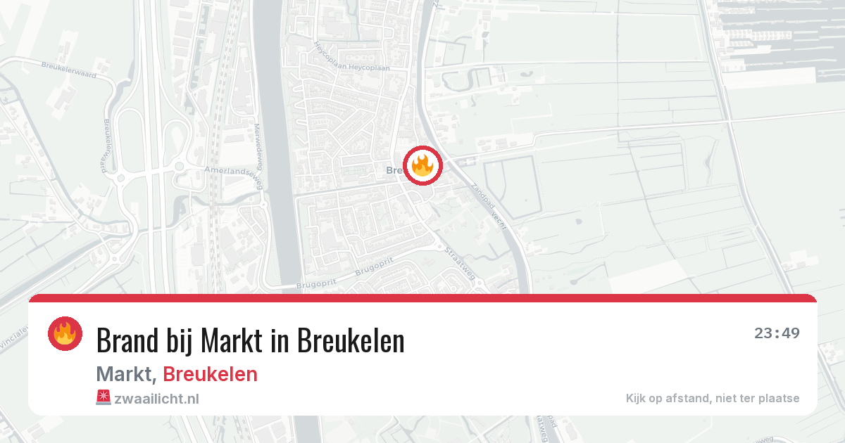 Brand bij Markt in Breukelen — 19 jun 2026