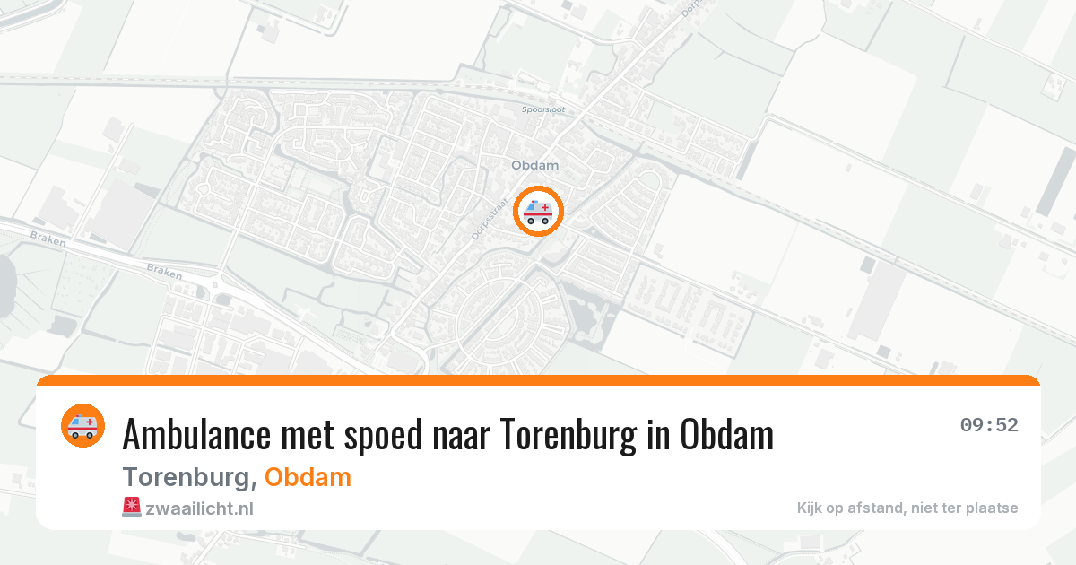 Ambulance met spoed naar Torenburg in Obdam — 26 jan 2026