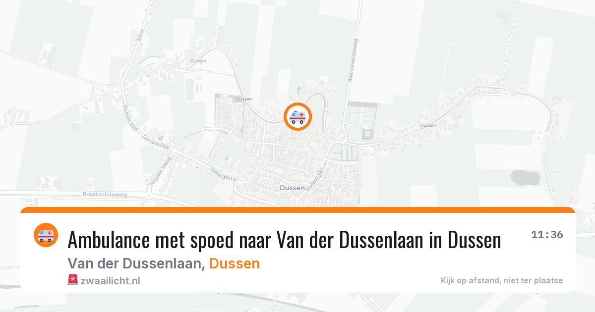 Ambulance met spoed naar Van der Dussenlaan in Dussen — 21 jun 2026