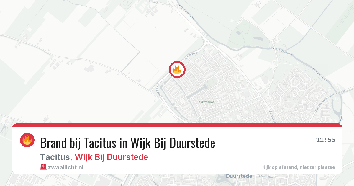 Brand bij Tacitus in Wijk Bij Duurstede — 8 aug 2026