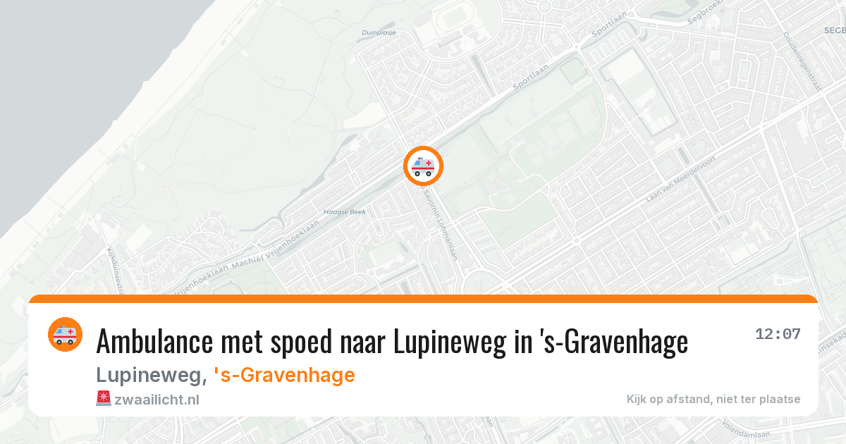 Ambulance met spoed naar Lupineweg in 's-Gravenhage — 16 jun 2026